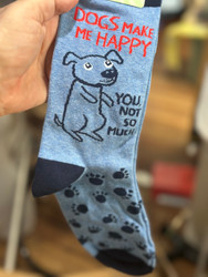 Socks Funny Dogs Make Me Happy You, Not So Much Blue