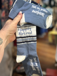Socks Funny Happy Retirement Not My Problem Anymore 