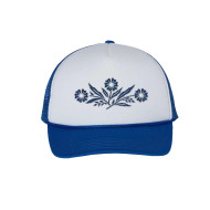 Baseball Trucker Cap Funny Vintage Corningware Logo Blue White Adjustable