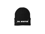 Beanie Funny Embroidered Ew Winter Black
