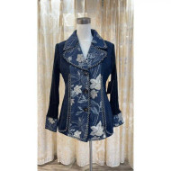 Arriving 9-1 Jacket Coat Knit Embroidery Charcoal Nlavk Grey