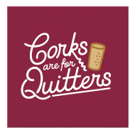 Magnet Corks Are For Quitters 3x3” Funny Wine Gift