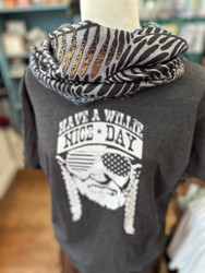 T-Shirt Willie Nelson Have A Willie Nice Day Charcoal Grey