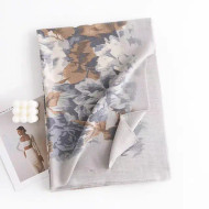 ARRIVING SOON Scarf Floral Winter White Brown Grey Cream