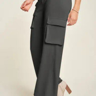 Pants Cargo Wide Leg Grey