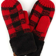 Mittens CC Buffalo Plaid Red Black