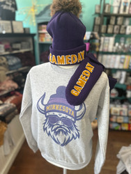 Arriving 8-30 Sweatshirt Vikings Minnesota NFL Bearded Viking Glasses