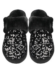 Slippers CC Brand Sequins Black Size Small 6-8