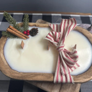 Candle Soy Dough Bowl Christmas Holiday Peppermint