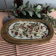 Candle Soy Dough Bowl Christmas Holiday 3 Wick Balsam Fir Scent Pine Berry Potpourri 