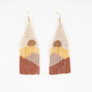 Earrings Beaded Sunrise Sunset Bronze Lemon