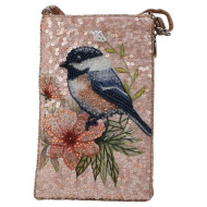 Purse Crossbody Club Evening Hand Beaded Chickadee 