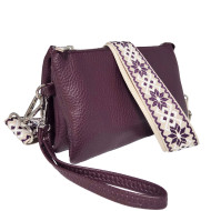 Purse RFID Credit Card Protection Slots Guitar Strap Plum
