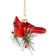 Cardinal Glass Holiday Christmas Presents Ornament 