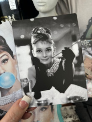 Audrey Hepburn Magnet Breakfast At Tiffany’s Smoking Cigarette 5” x 4” 
