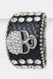 Bracelet, amazing bling bling leather skull rhinestone snap.  If you are in the Red Wing, Minnesota Mississippi River area, please swing into the Go Brazen.com store