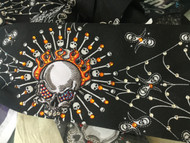 Bandana, Skull Flames Iridescent Eyes Spider Web FREE SHIPPING