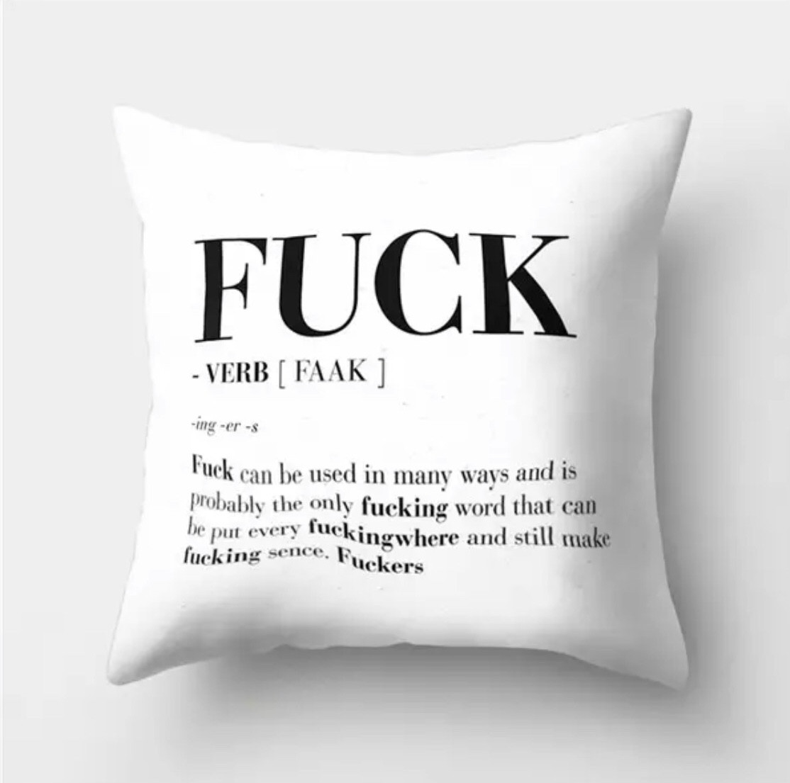 Pillow Cover Fuck Definition Cream Go Brazen