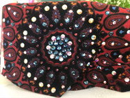 Bandana, Multi Wine Blue Golden Center FREE SHIPPING