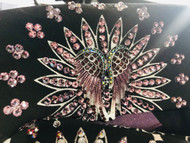 Bandana, Angel Wing Purple Plum on Black, FREE SHIPPING