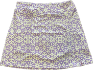 Skort, Lilac Pattern Pattern Side Zip, Zip Pocket Coolant Fabric LuLu B 