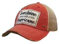 Baseball Trucker Cap, Sunshine Mixed With A Lil Hurricane Lite Red