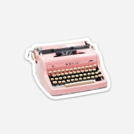Sticker, Typewriter Pink