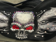 Bandana, Skull Guns Red Eyes Flames NO TIE BACK ADDED FREE SHIPPING