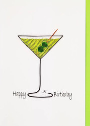 Card, Martini Happy Birthday
