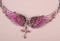 Necklace, angel wing pink, check out the ring and earrings to match from Go Brazen