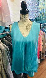 Top, MEDIUM LEFT Sleeveless Layered Island Blue LuLu B