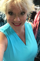 Top, Sleeveless V-Neck Turquoise SPF 50 Coolant Fabric LuLu B 