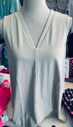 Top, Sleeveless V Neck Stone Coolant Fabric LuLu B SPF 50