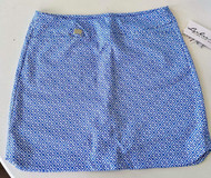 LuLu B Skort, 4 Pocket 6 Way Stretch  Greek Key Blue LuLu B