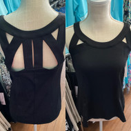 Top, Sleeveless Sexy Black LuLu B Coolant Fabric