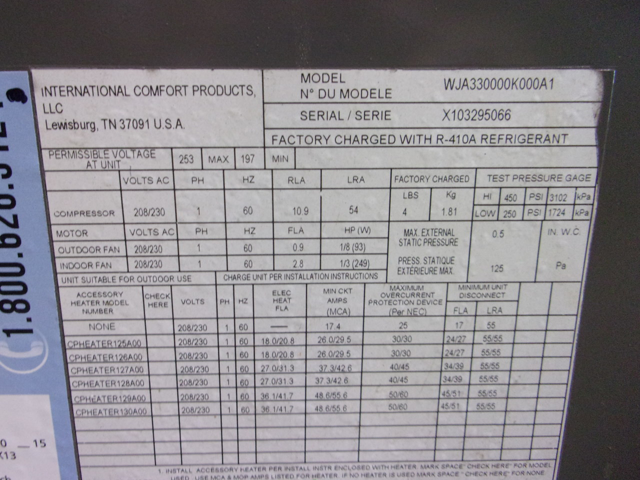 Used Ac Depot Refurbished Certified Package Icp Wja330000k000a1
