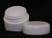 ¼ oz. White Plastic Jar with Lid