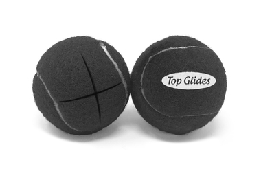 Top Glides Precut Walker Tennis Ball Glides 1 Pair Gray 
