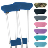 Universal Crutch Underarm Pad + Hand Grip Covers - All Colors