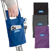 Crutch Comfort Large Universal 2-Pocket Crutch Water-Repellent Pouch/Pocket/Bag with Key Clip