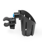 Button-Lock Universal Cup Holder for Walker/Wheelchair/Rollator (Black)
