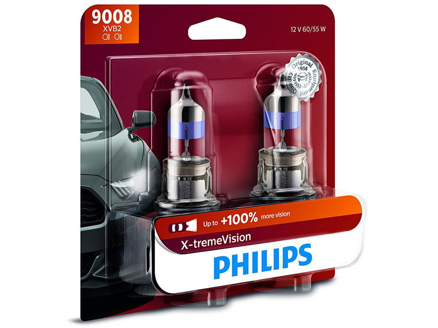 Enclosed package of Philips X-treme Vision +100% H13/9008