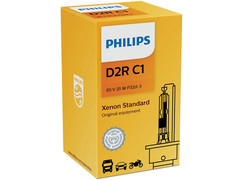 Enclosed package of Philips D2R Xenon HID Standard OEM 4300K 85126C1 headlight bulb with COA Label