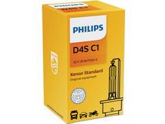 Enclosed package of Philips D4S Xenon HID Standard OEM 4300K 42402C1 headlight bulb with COA Label