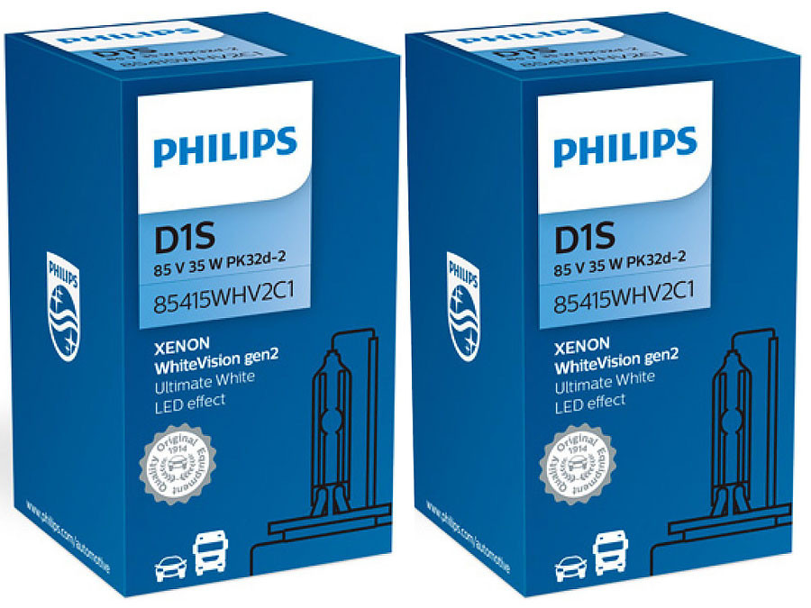 Enclosed packages of Philips White Vision Gen2 D1S