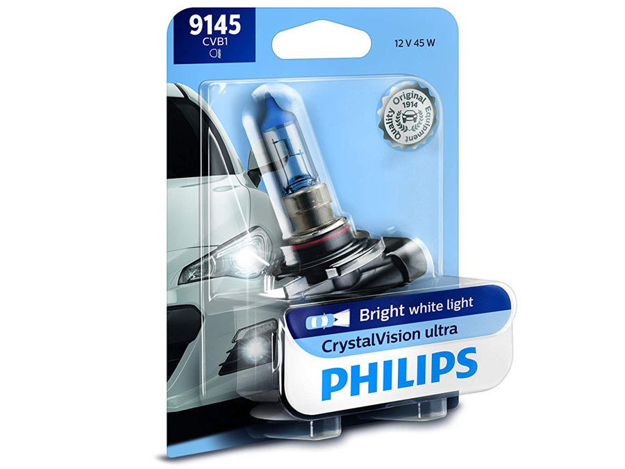 Single package of Philips Crystal Vision halogen bulbs 4000K 9145CVB2  9145