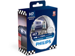 Dual package of Philips Racing Vision halogen bulbs 12972RVS2 H7