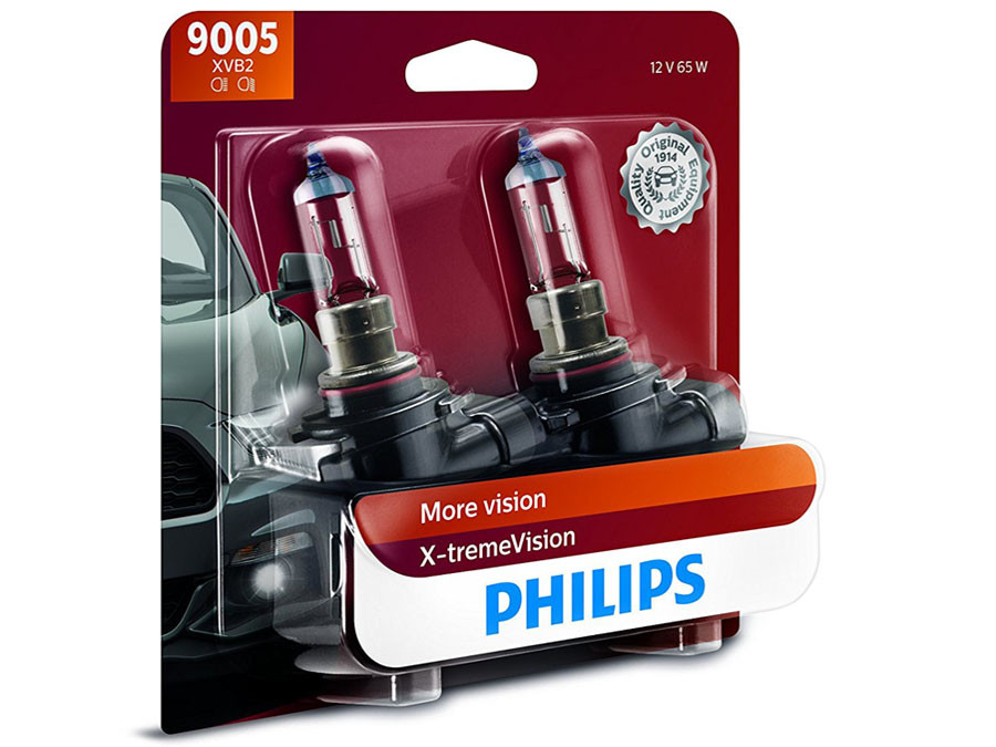 Dual package of Philips X-treme Vision +100% halogen bulbs 3400K 9005XVB2 9005/HB3