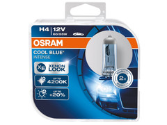 Dual package of Osram Cool Blue Intense halogen bulbs 4200K 64193CBI-HCB H4/9003/HB2