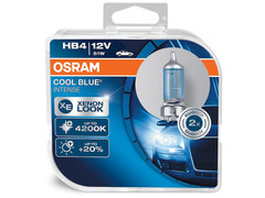 Dual package of Osram Cool Blue Intense halogen bulbs 4200K 69006CBI-HCB HB4/9006